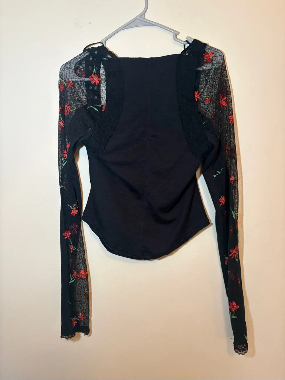 NWOT| Free People Jolie Top in Black Combo | Size L